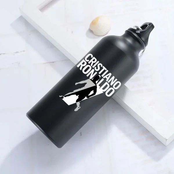 CR7 Cristiano Ronaldo Aluminium Sports Water Bottle – Insulated Travel Kettle with Buckle