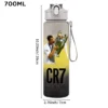 CR7 Cristiano Ronaldo 750ml Sports Water Bottle – Leak Proof Portable Football Fitness Drinking Cup for Outdoor Sports