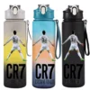 CR7 Cristiano Ronaldo 750ml Sports Water Bottle – Leak Proof Portable Football Fitness Drinking Cup for Outdoor Sports