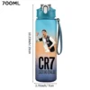 CR7 Cristiano Ronaldo 750ml Sports Water Bottle – Leak Proof Portable Football Fitness Drinking Cup for Outdoor Sports