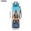CR7 Cristiano Ronaldo 750ml Sports Water Bottle – Leak Proof Portable Football Fitness Drinking Cup for Outdoor Sports