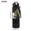 CR7 Cristiano Ronaldo 750ml Sports Water Bottle – Leak Proof Portable Football Fitness Drinking Cup for Outdoor Sports