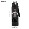 CR7 Cristiano Ronaldo 750ml Sports Water Bottle – Leak Proof Portable Football Fitness Drinking Cup for Outdoor Sports