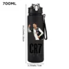 CR7 Cristiano Ronaldo 750ml Sports Water Bottle – Leak Proof Portable Football Fitness Drinking Cup for Outdoor Sports