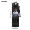 CR7 Cristiano Ronaldo 750ml Sports Water Bottle – Leak Proof Portable Football Fitness Drinking Cup for Outdoor Sports