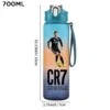 CR7 Cristiano Ronaldo 750ml Sports Water Bottle – Leak Proof Portable Football Fitness Drinking Cup for Outdoor Sports