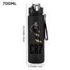 CR7 Cristiano Ronaldo 750ml Sports Water Bottle – Leak Proof Portable Football Fitness Drinking Cup for Outdoor Sports
