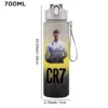 CR7 Cristiano Ronaldo 750ml Sports Water Bottle – Leak Proof Portable Football Fitness Drinking Cup for Outdoor Sports